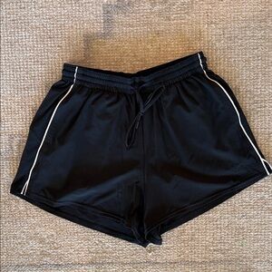 lululemon athletica Black Athletic Shorts with White Trim